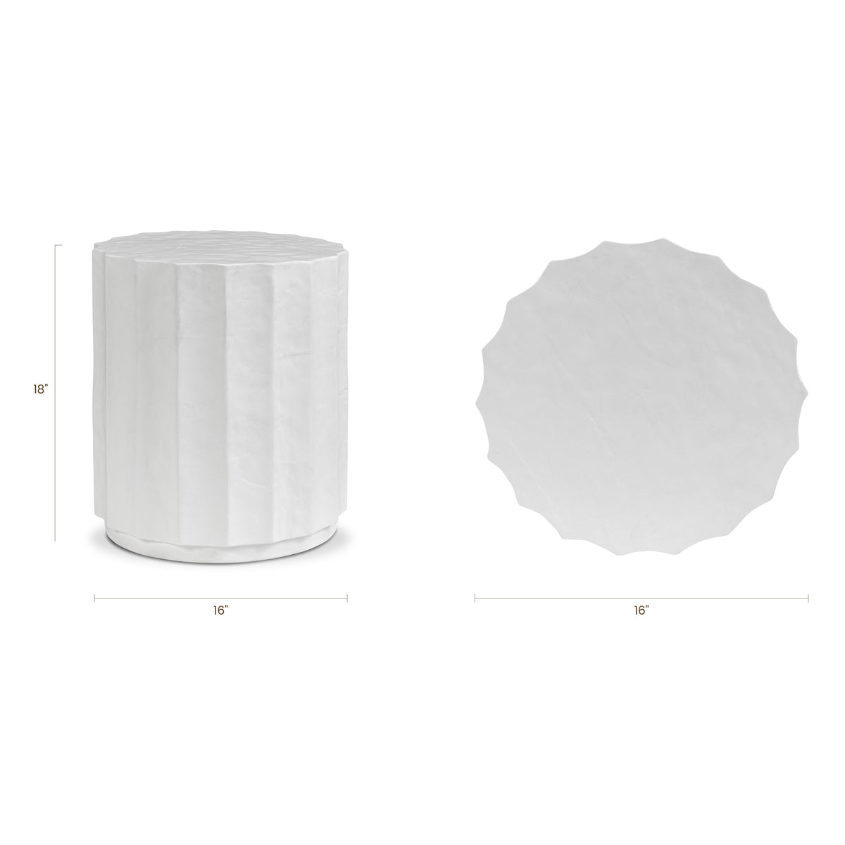 W&F Collection | Kavala Side Table (Ivory Concrete)
