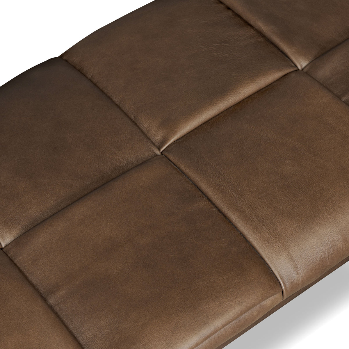 W&F Collection | Lapua 55" Leather Bench (Cocoa Brown)