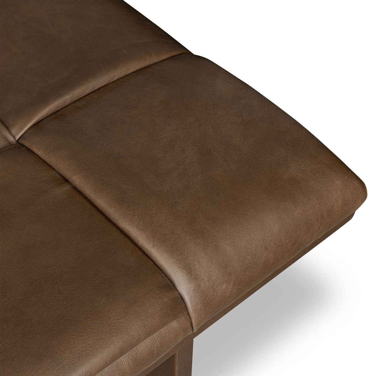 W&F Collection | Lapua 55" Leather Bench (Cocoa Brown)