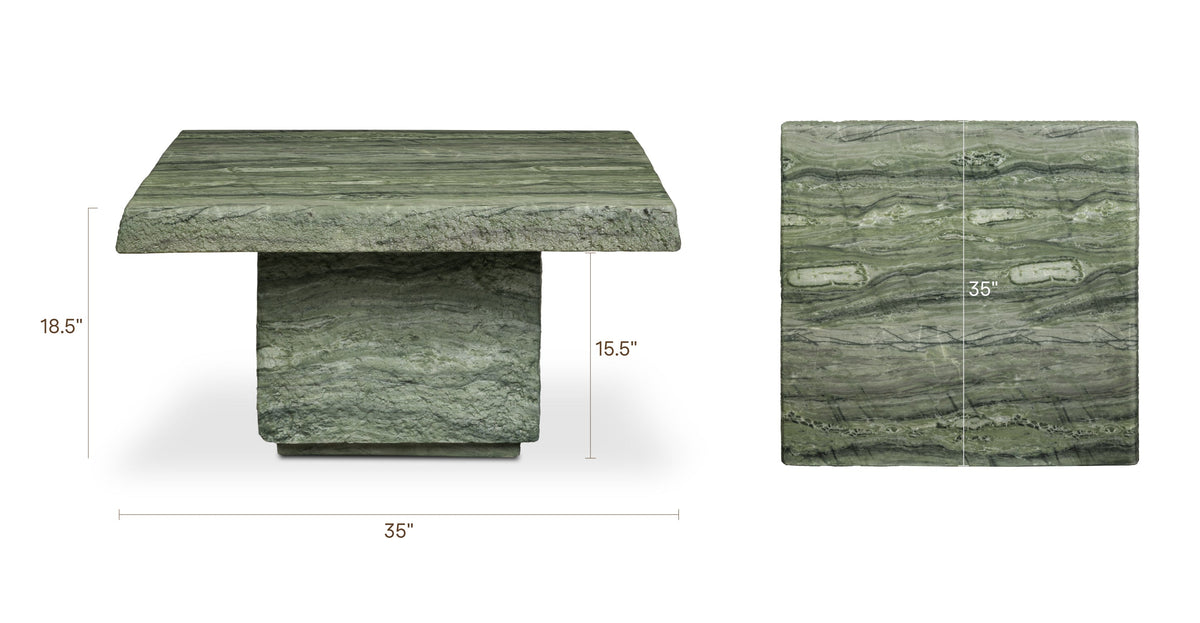 W&F Collection | Stilo 35" Coffee Table (Seaweed Green)