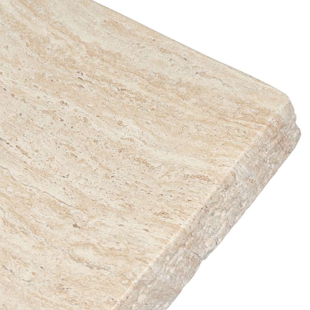 W&F Collection | Stilo 35" Coffee Table (Travertine)