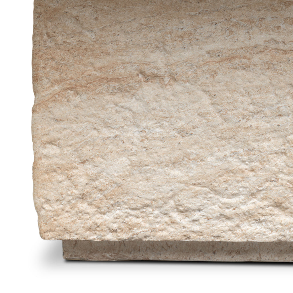 W&F Collection | Stilo 35" Coffee Table (Travertine)