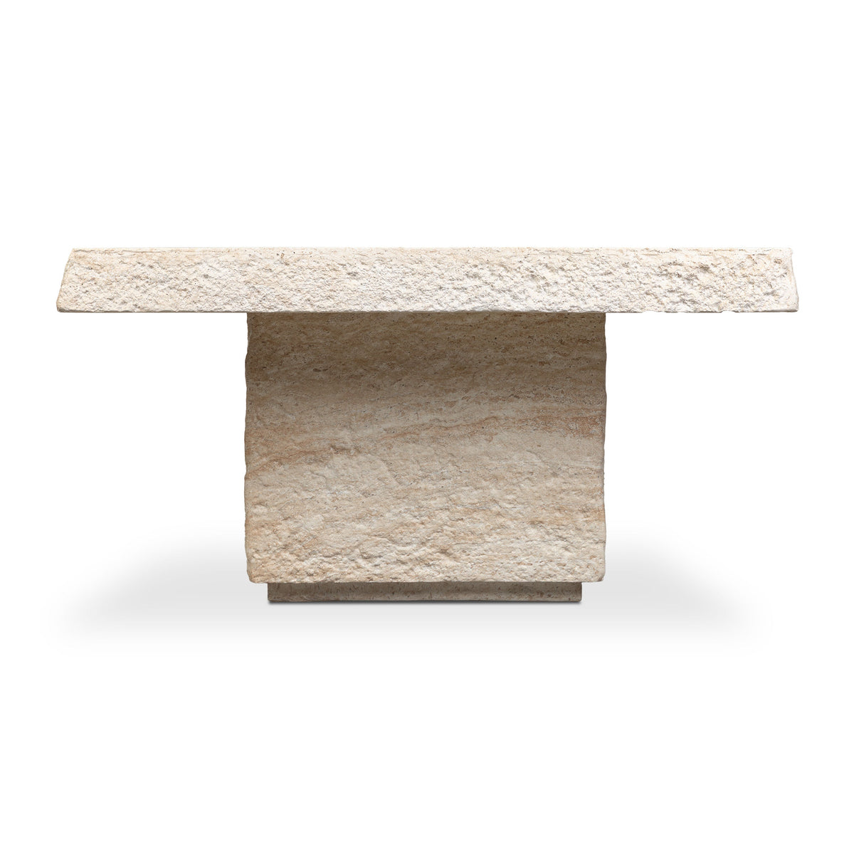 W&F Collection | Stilo 35" Coffee Table (Travertine)