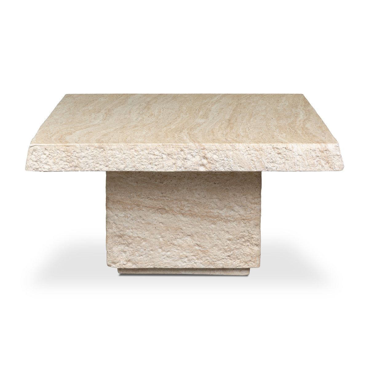W&F Collection | Stilo 35" Coffee Table (Travertine)