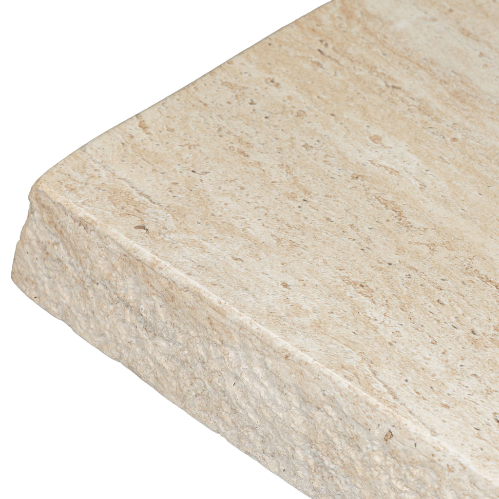 W&F Collection | Stilo 35" Coffee Table (Travertine)