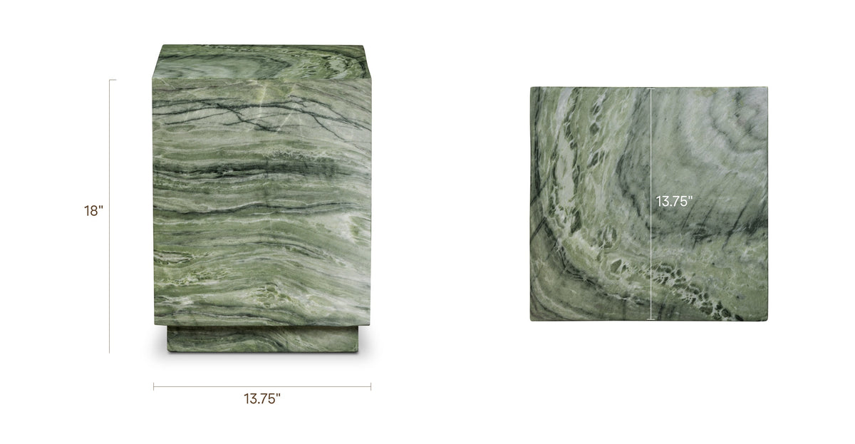 W&F Collection | Stova 13.75" Side Table (Seaweed Green)