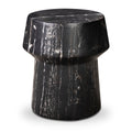 W&F Collection | Zyra 18" Side Table (Black Marble)