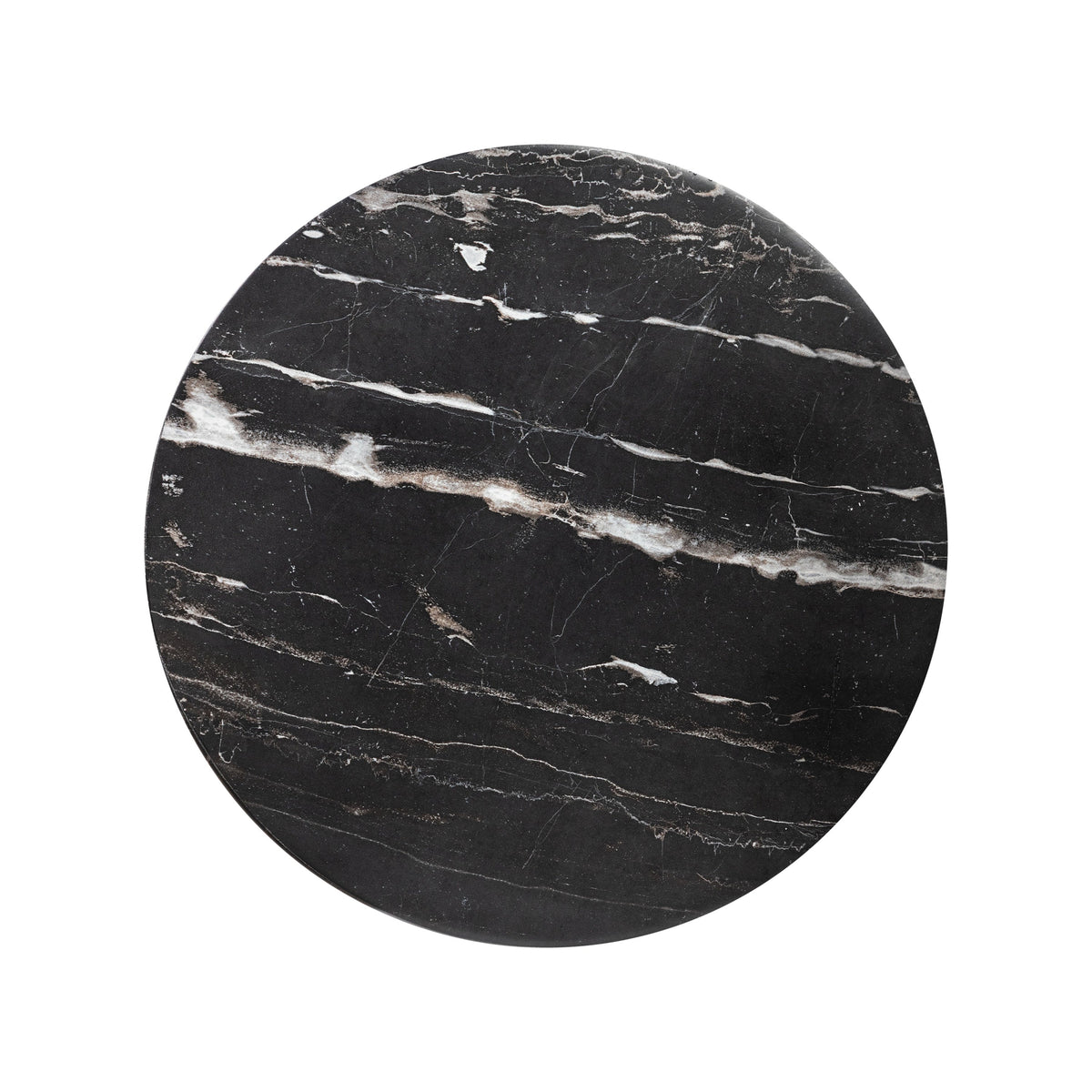 W&F Collection | Zyra 18" Side Table (Black Marble)