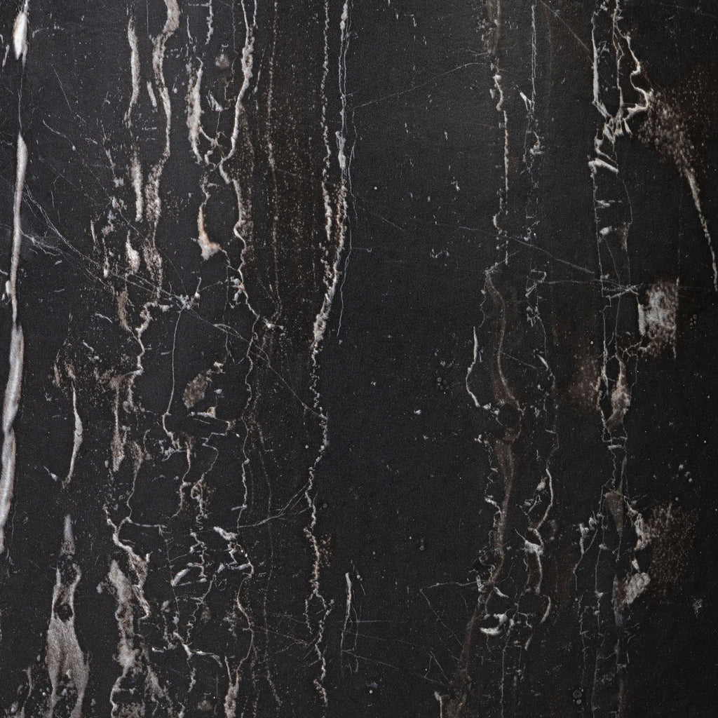 W&F Collection | Zyra 18" Side Table (Black Marble)
