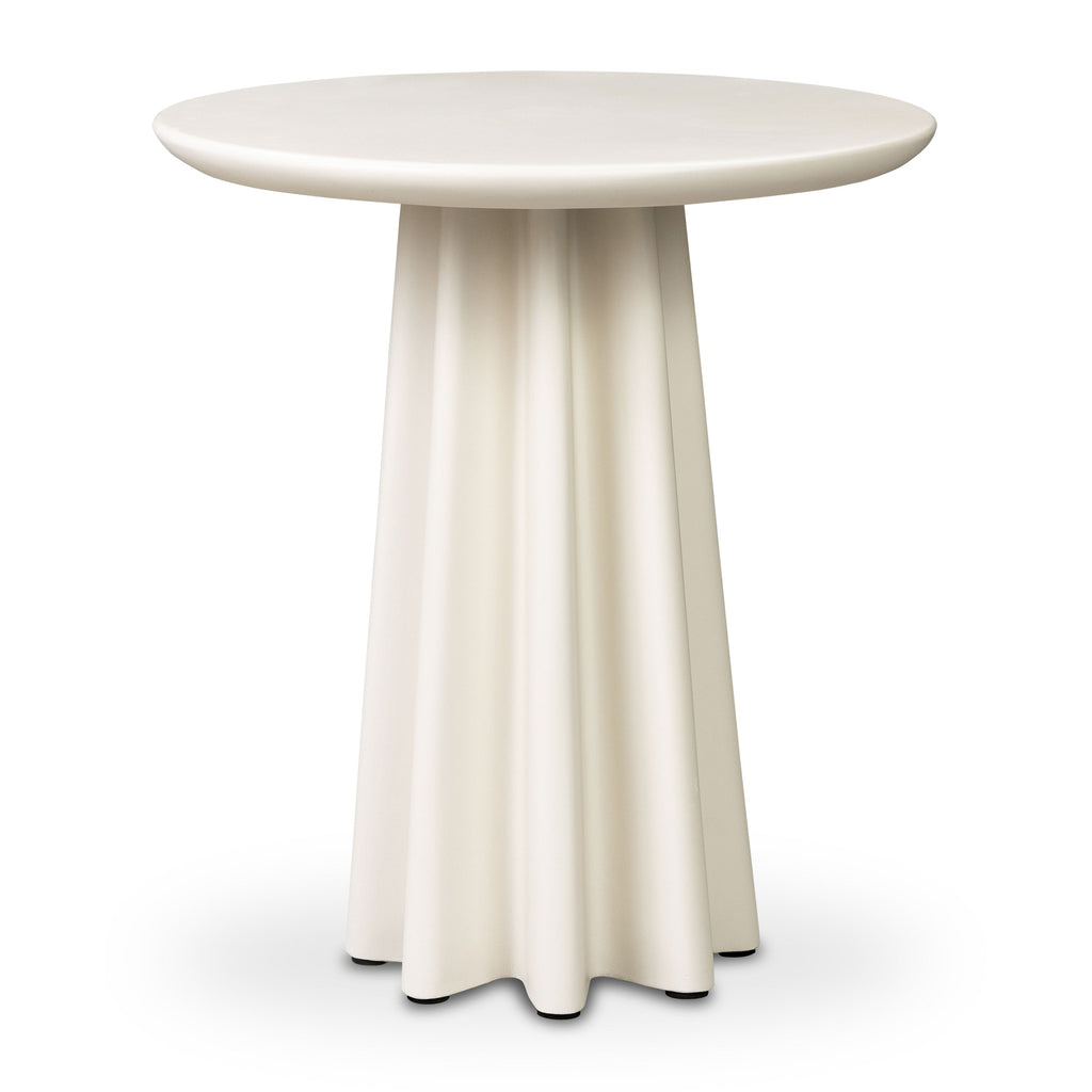 W&F Collection | Folda 18" Side Table (Almond White)