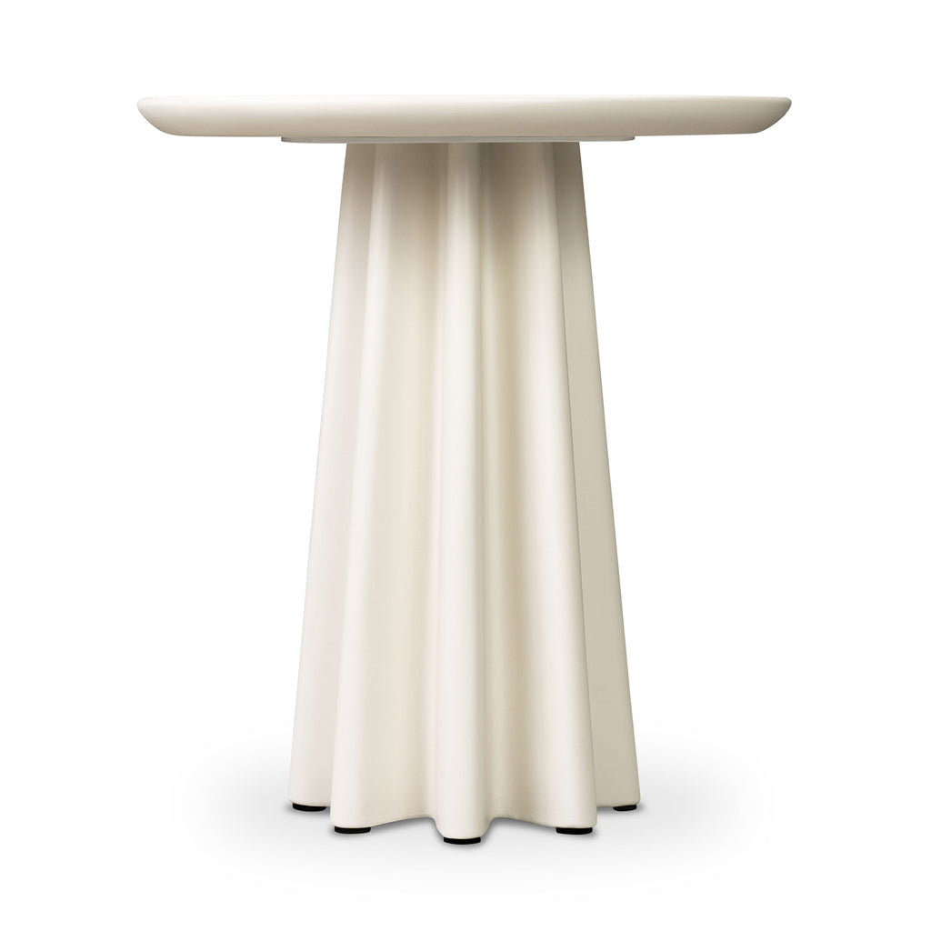W&F Collection | Folda 18" Side Table (Almond White)