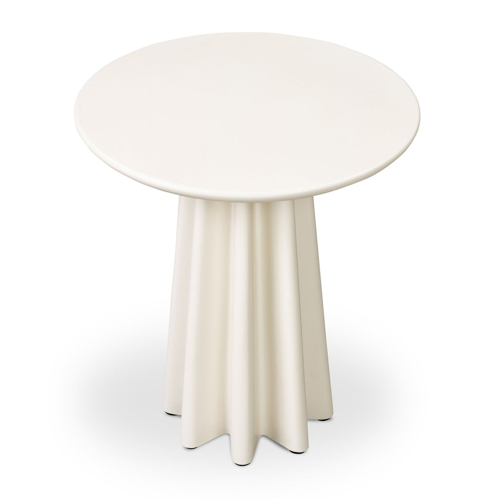 W&F Collection | Folda 18" Side Table (Almond White)