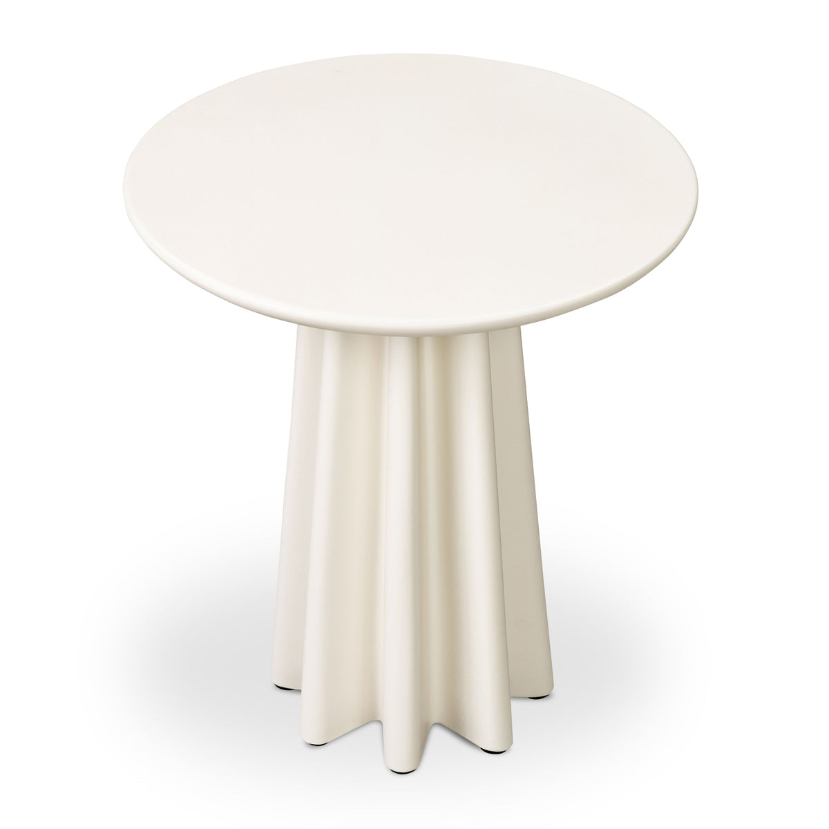 W&F Collection | Folda 18" Side Table (Almond White)