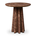 W&F Collection | Folda 18" Side Table (Bordeaux Red)