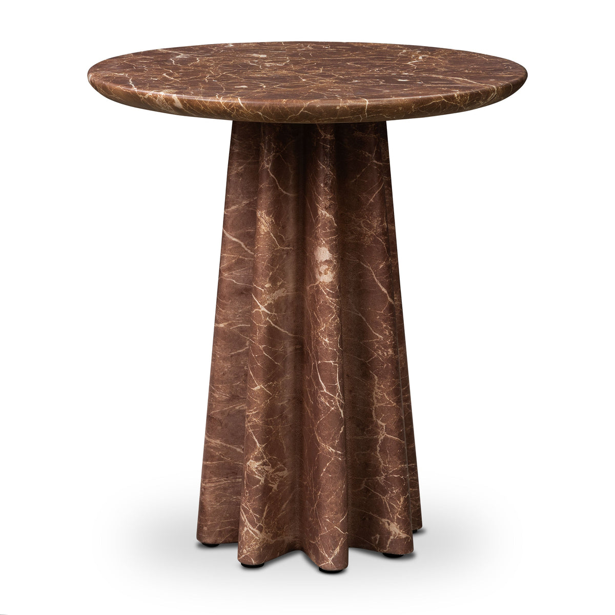 W&F Collection | Folda 18" Side Table (Bordeaux Red)