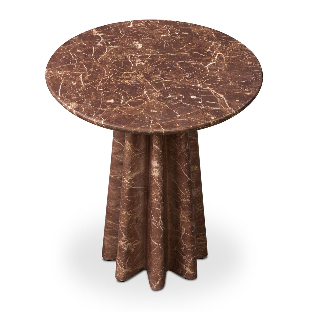 W&F Collection | Folda 18" Side Table (Bordeaux Red)