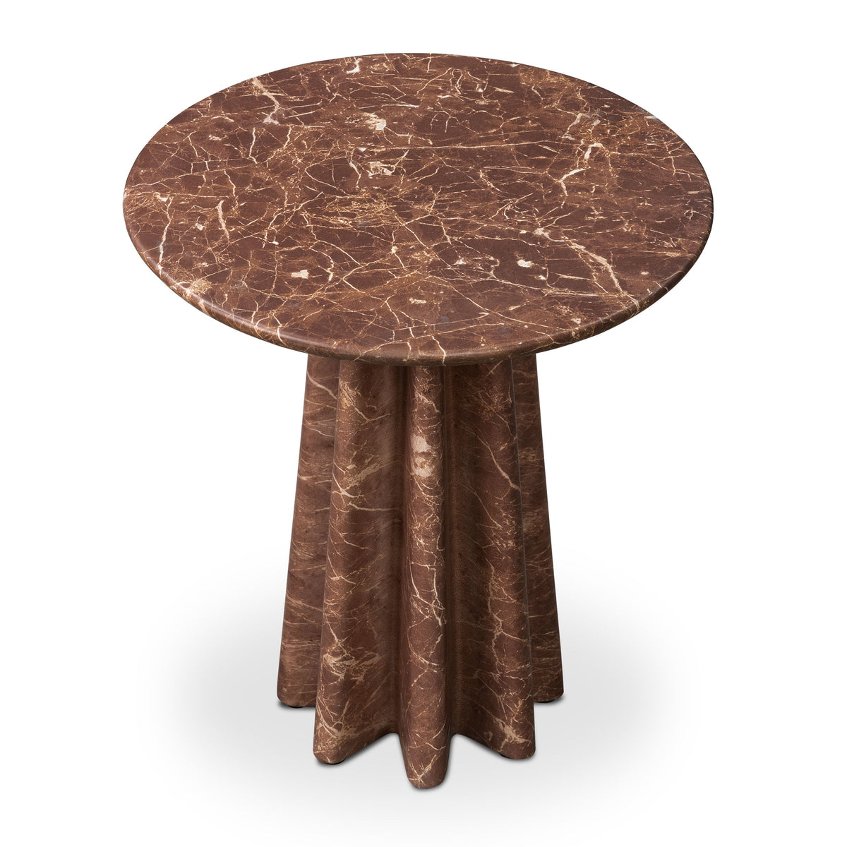 W&F Collection | Folda 18" Side Table (Bordeaux Red)