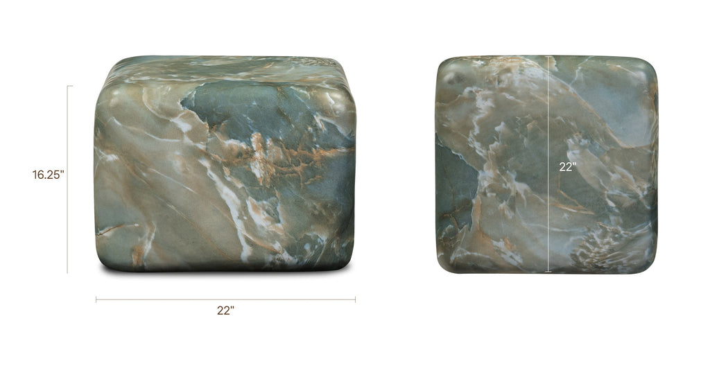 W&F Collection | Quadra 22.25" Side Table (Jade Green)