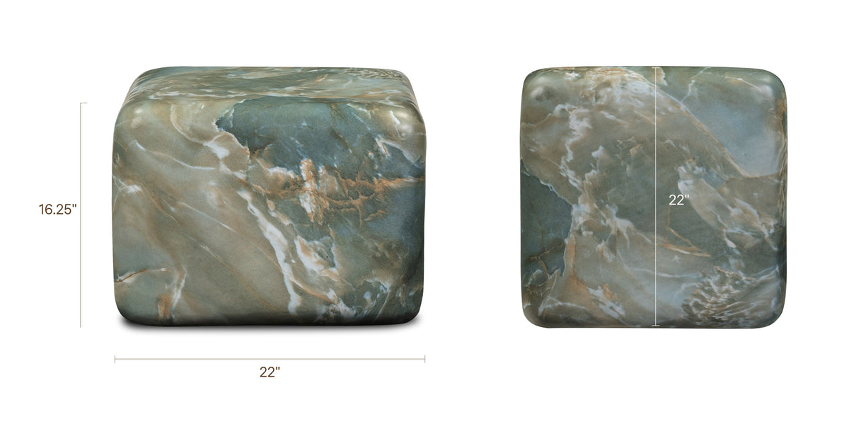 W&F Collection | Quadra 22.25" Side Table (Jade Green)