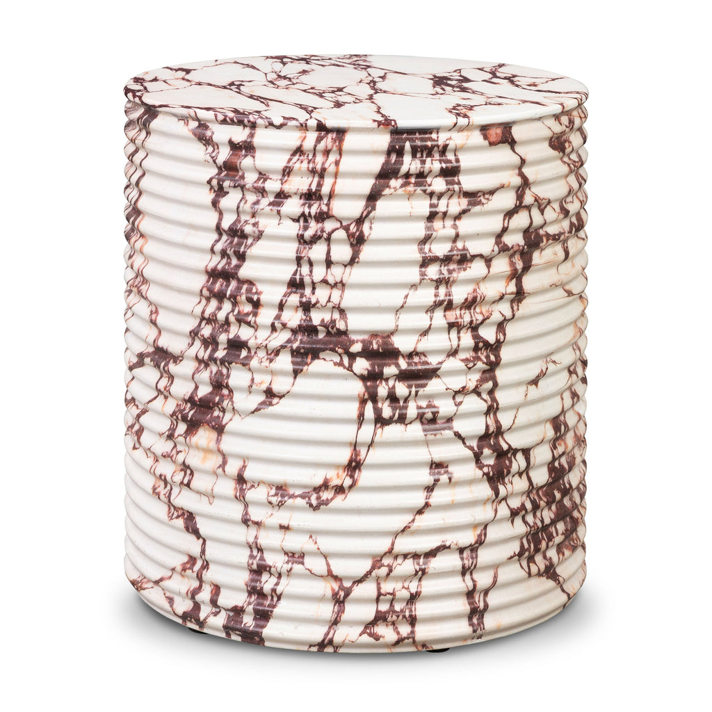 W&F Collection | Riba 16" Side Table (Arabesco White)