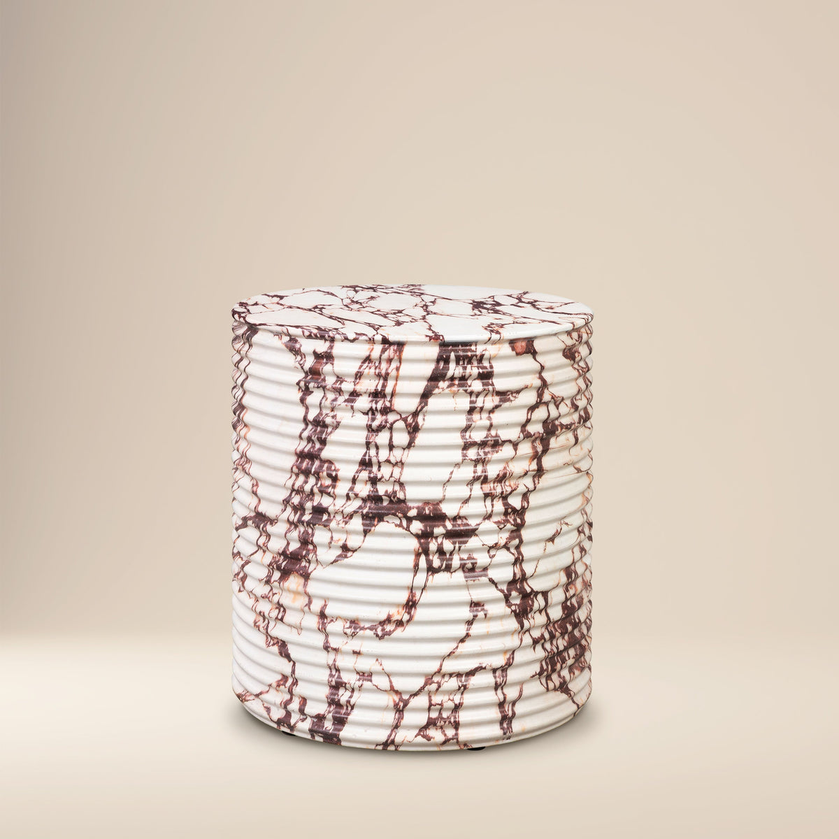 W&F Collection | Riba 16" Side Table (Arabesco White)