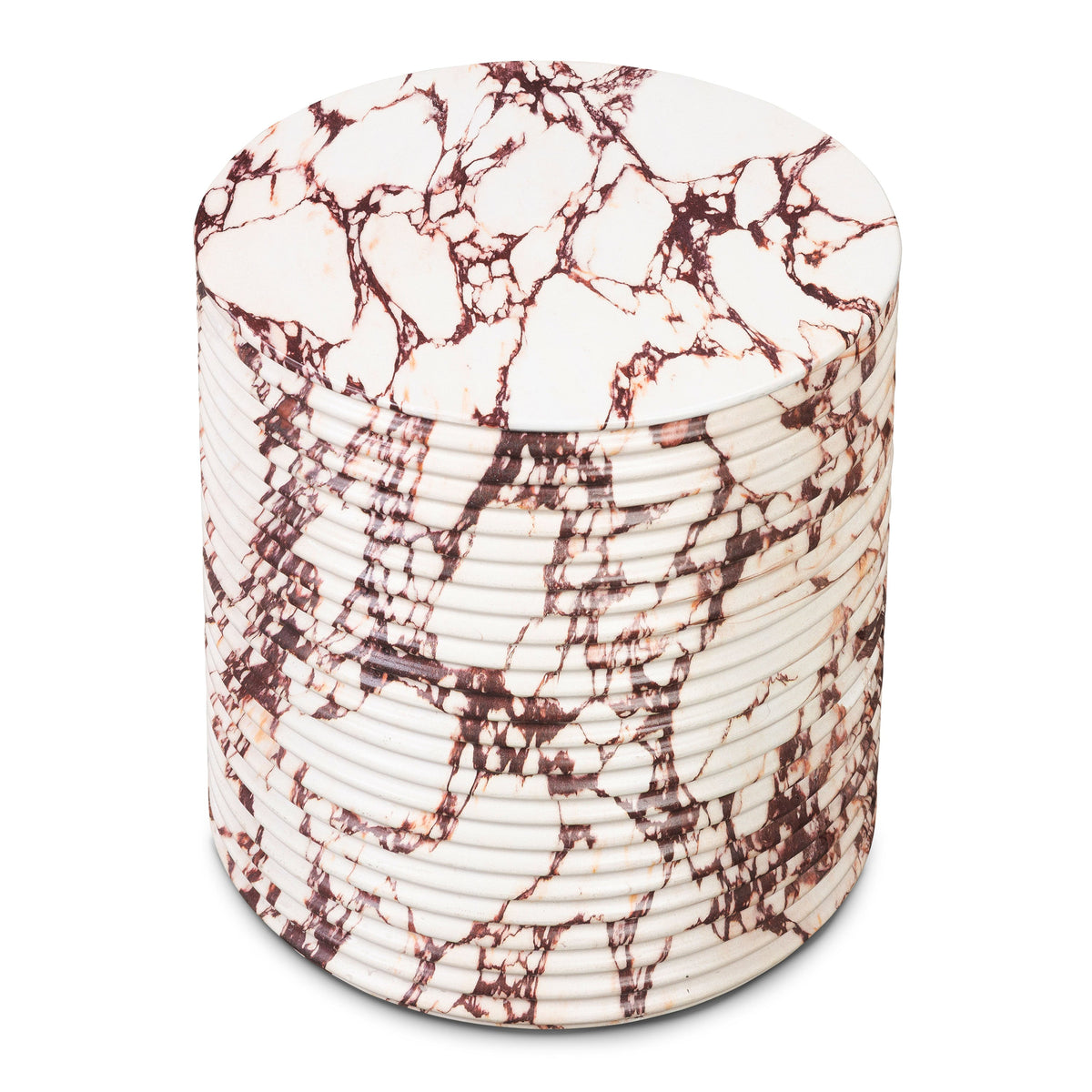 W&F Collection | Riba 16" Side Table (Arabesco White)