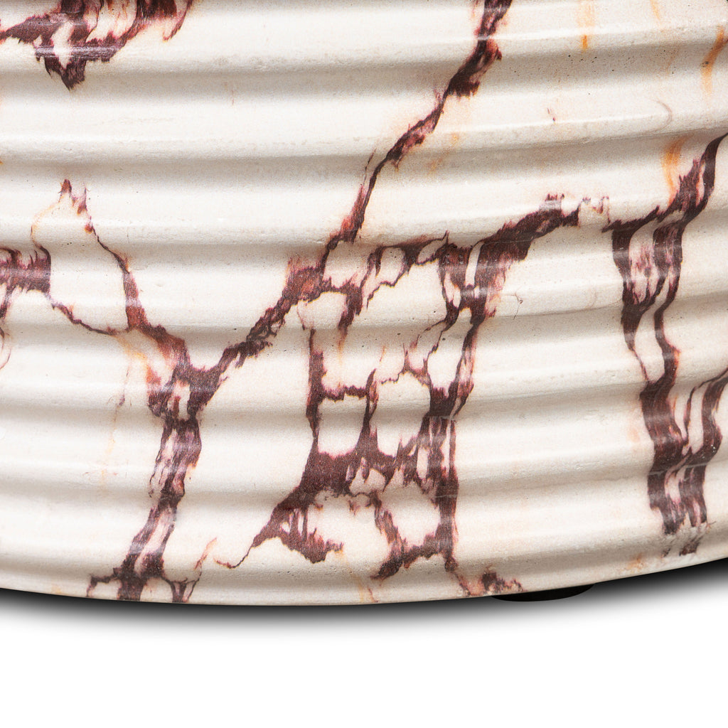 W&F Collection | Riba 16" Side Table (Arabesco White)