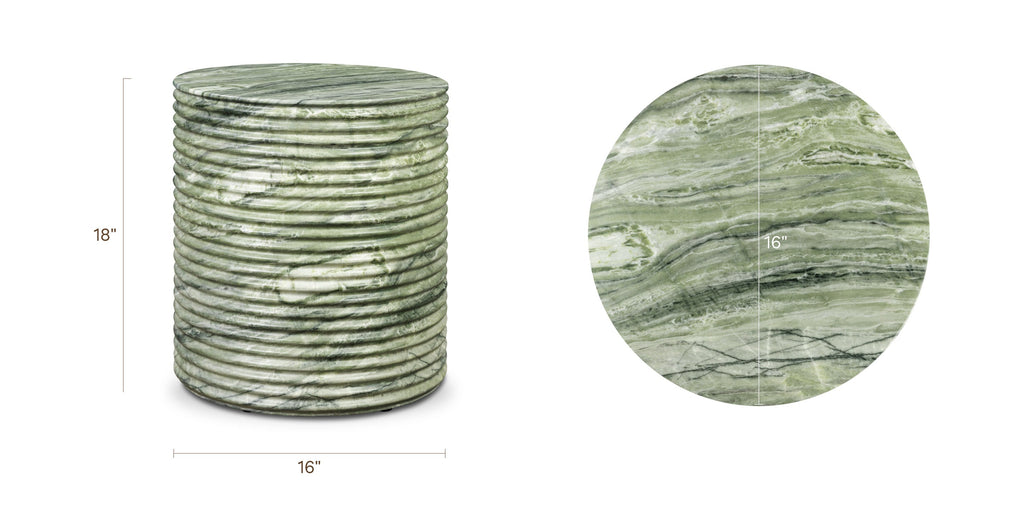 W&F Collection | Riba 16" Side Table (Seaweed Green)