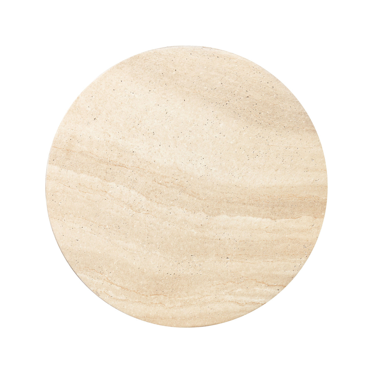 W&F Collection | Rokka 16" Side Table (Travertine)