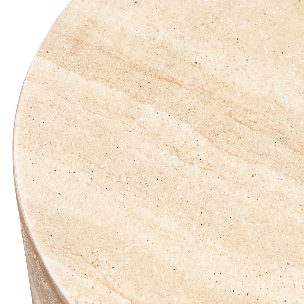 W&F Collection | Rokka 16" Side Table (Travertine)