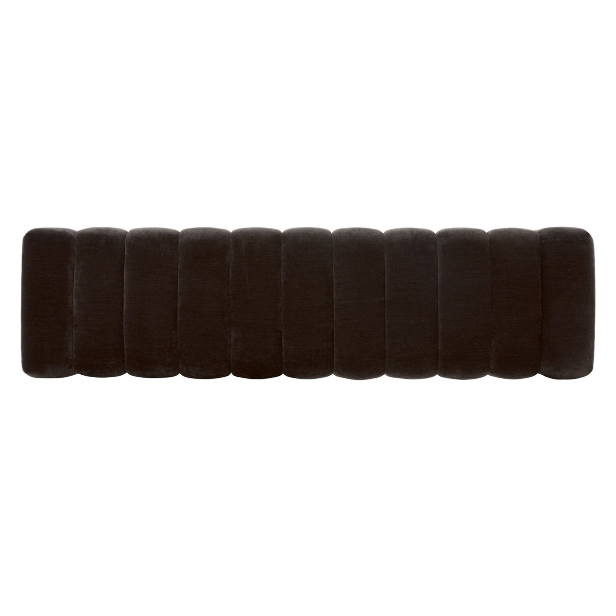 W&F Collection | Canale 63" Fabric Bench (Ganache Brown)