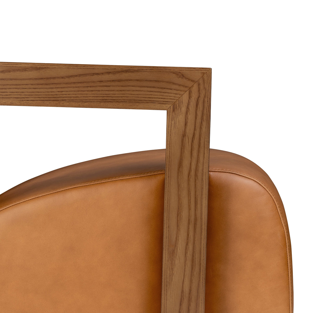 W&F Collection | Giza Leather Lounge Chair 2.0 (Cognac Tan, Set of 2)