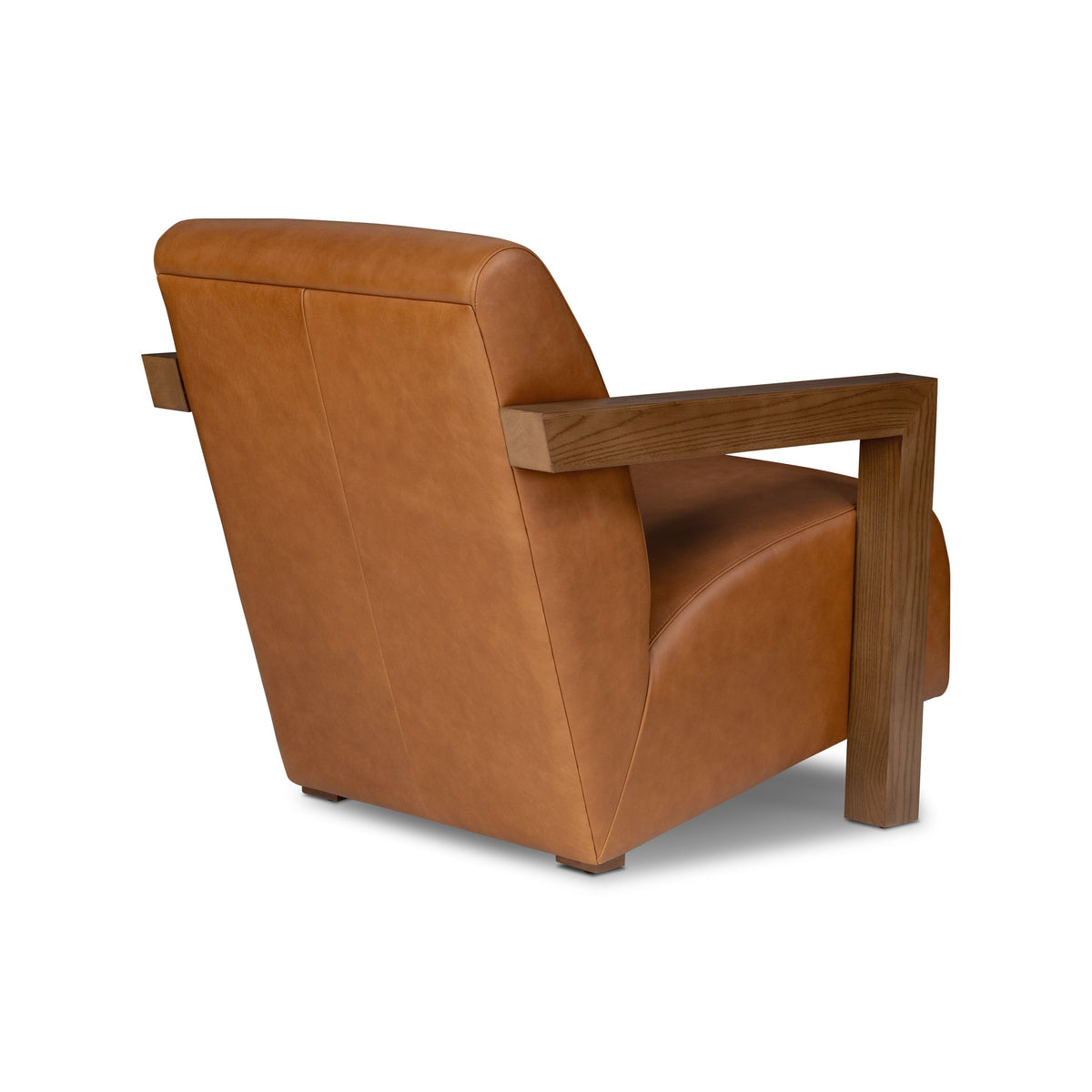 W&F Collection | Giza Leather Lounge Chair 2.0 (Cognac Tan, Single)