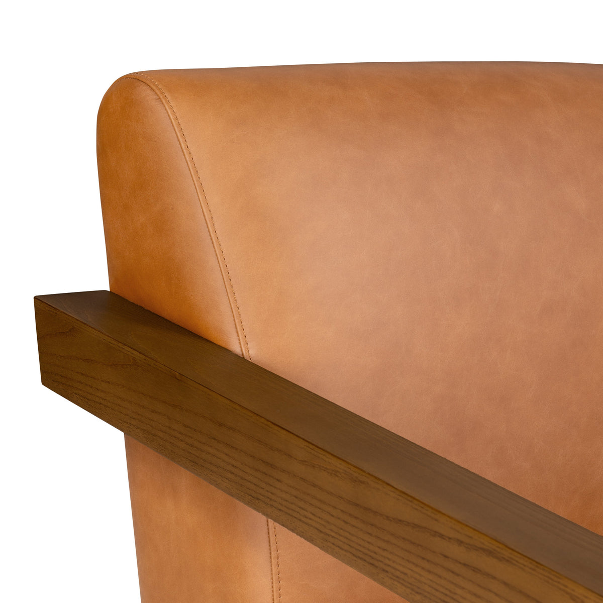 W&F Collection | Giza Leather Lounge Chair 2.0 (Cognac Tan, Set of 2)