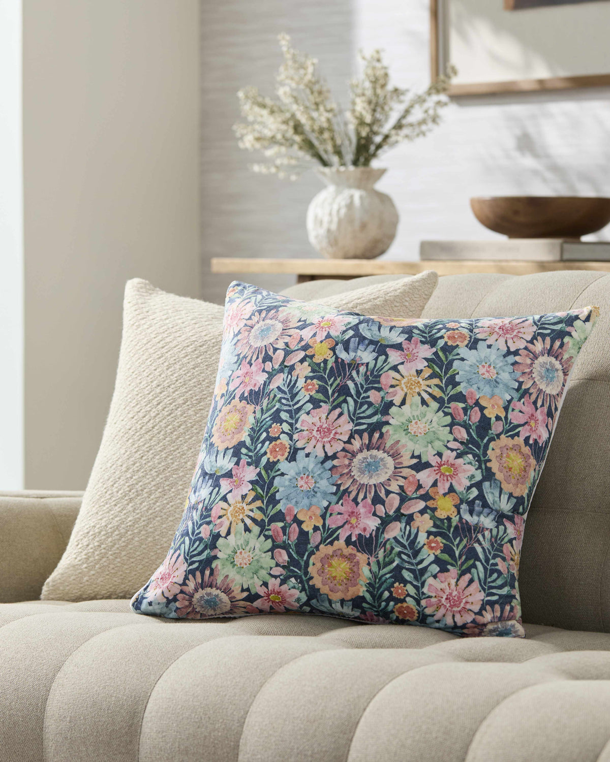 W&F Collection | Amithi Light Blue Throw Pillow