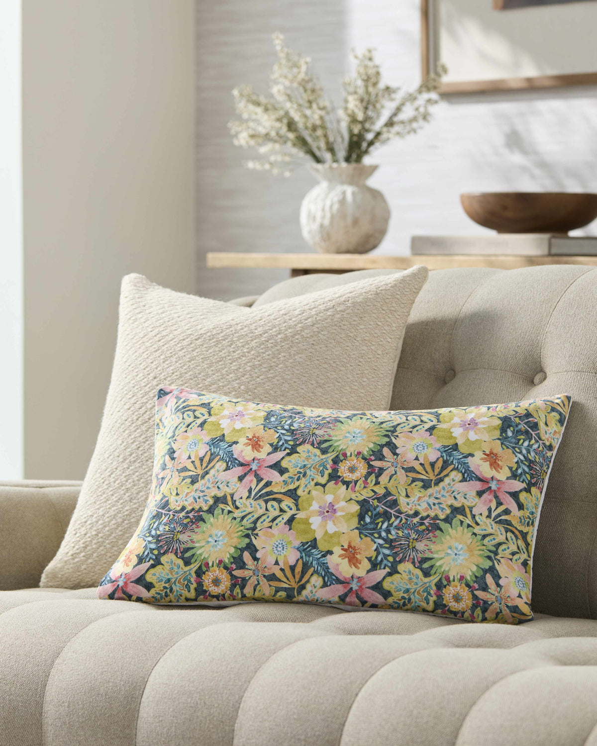 W&F Collection | Amithi Light Yellow Throw Pillow