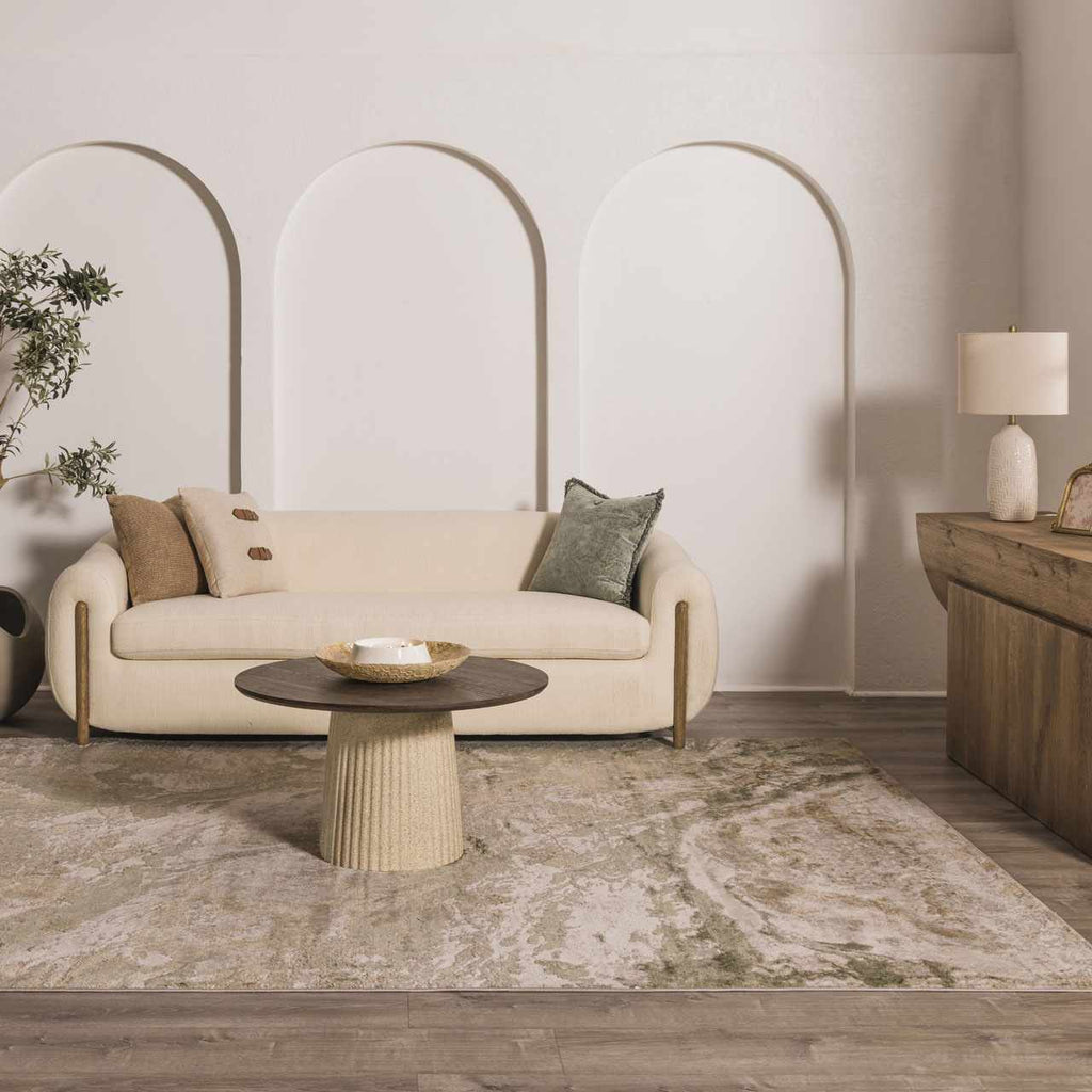 W&F Collection | Lively Marble Green Area Rug