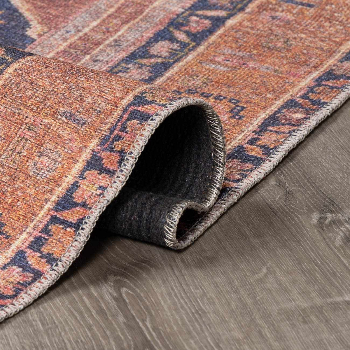 W&F Collection | Malamote Vintage Flat Pile Washable Rug