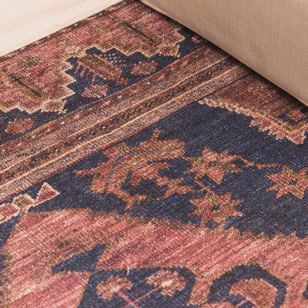 W&F Collection | Malamote Vintage Flat Pile Washable Rug