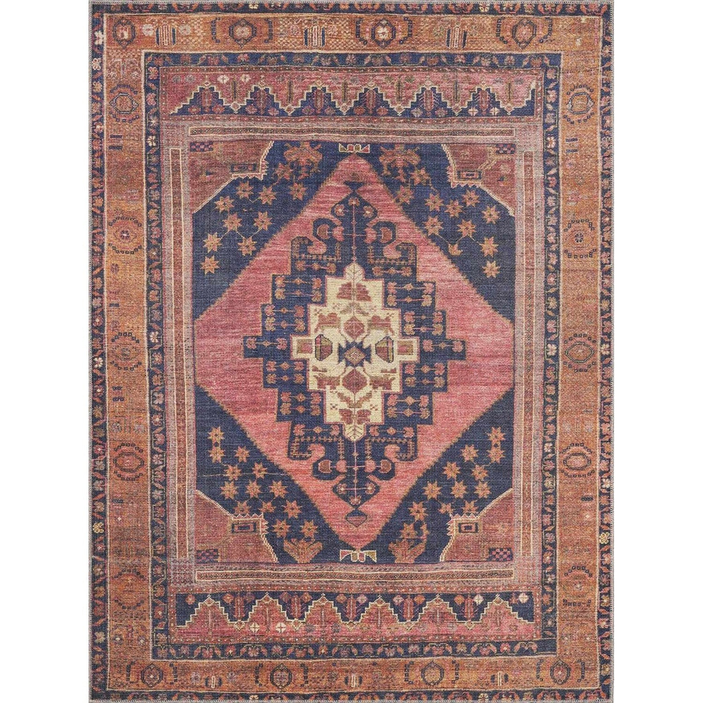 W&F Collection | Malamote Vintage Flat Pile Washable Rug