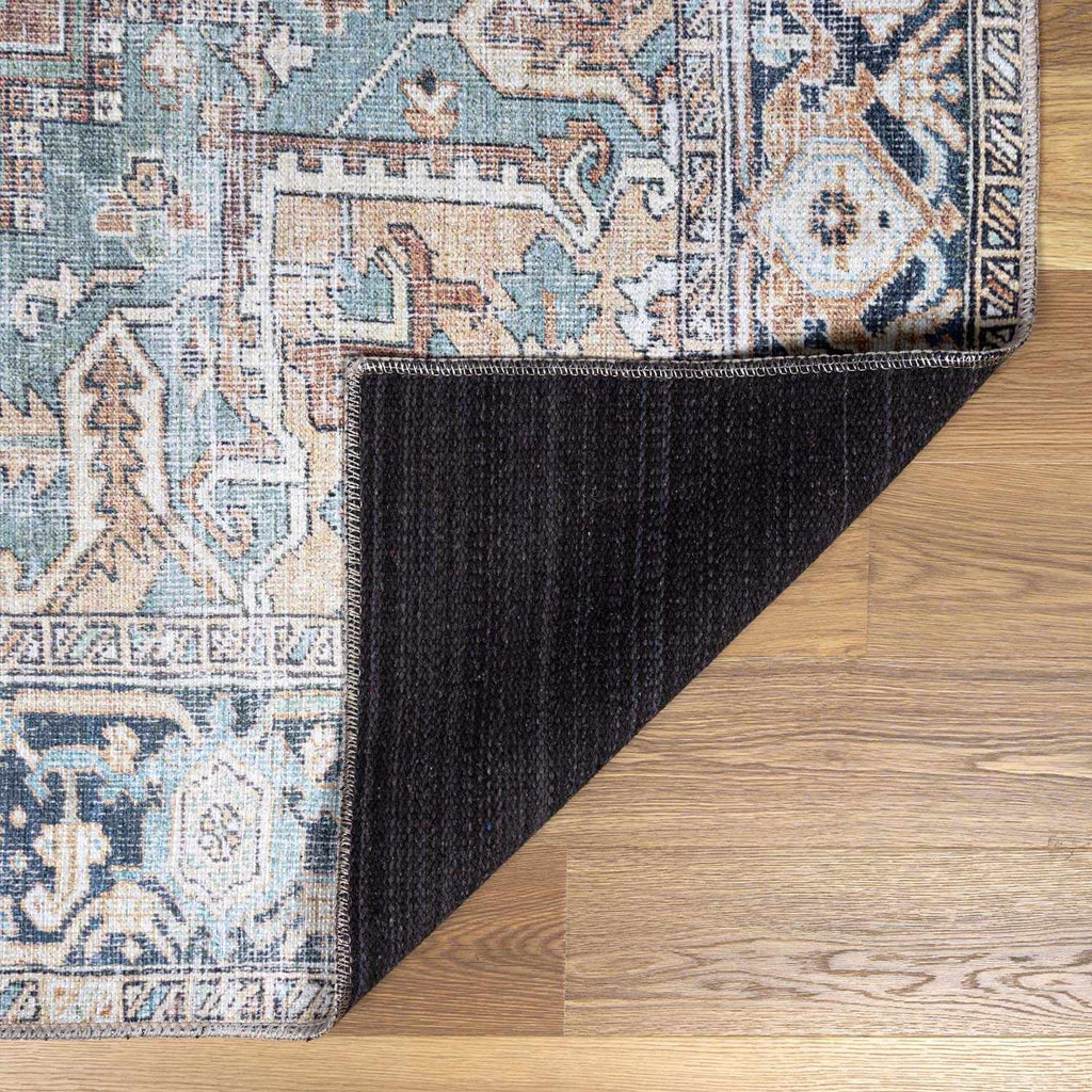 W&F Collection | Green Nisa Tumble Dry Washable Rug