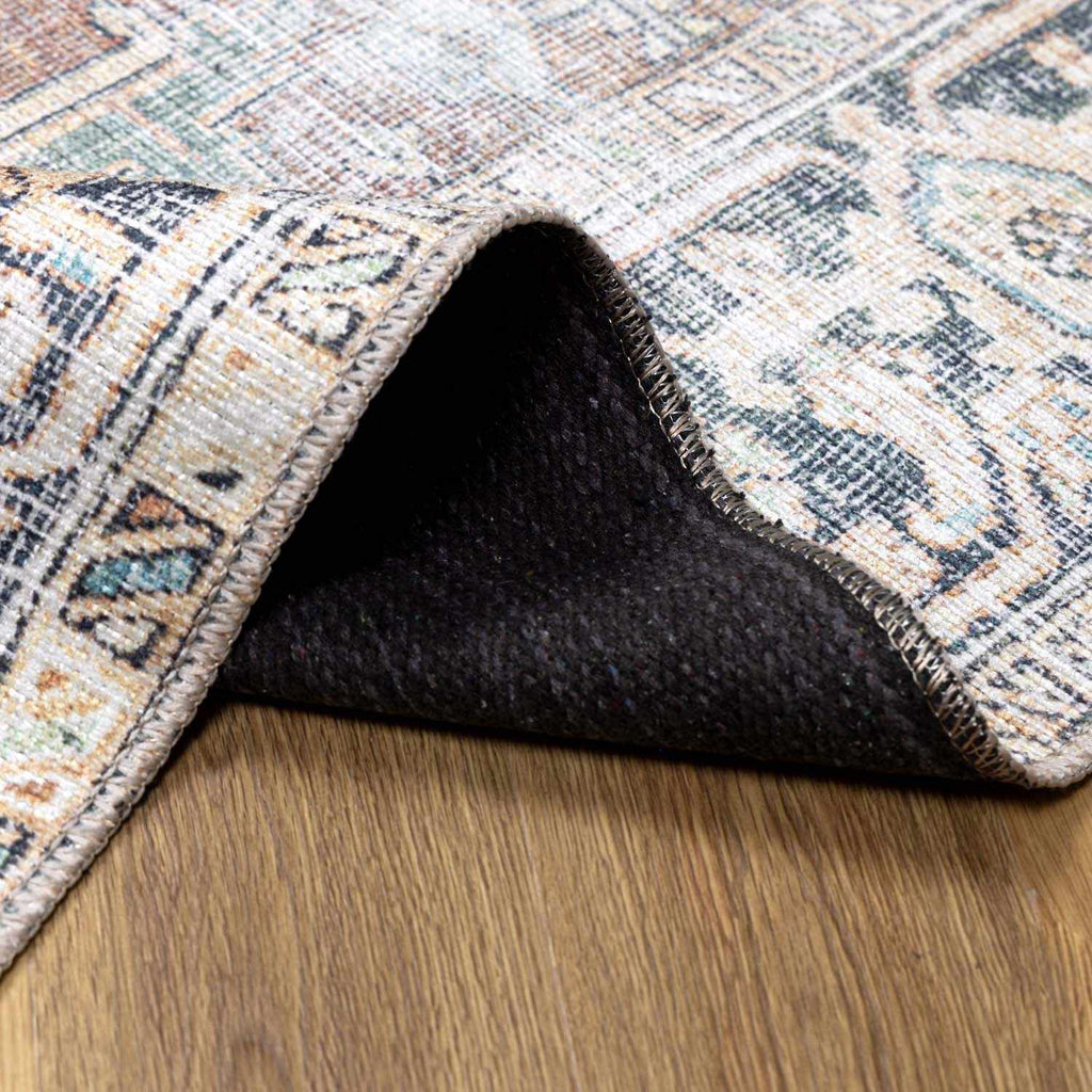 W&F Collection | Green Nisa Tumble Dry Washable Rug