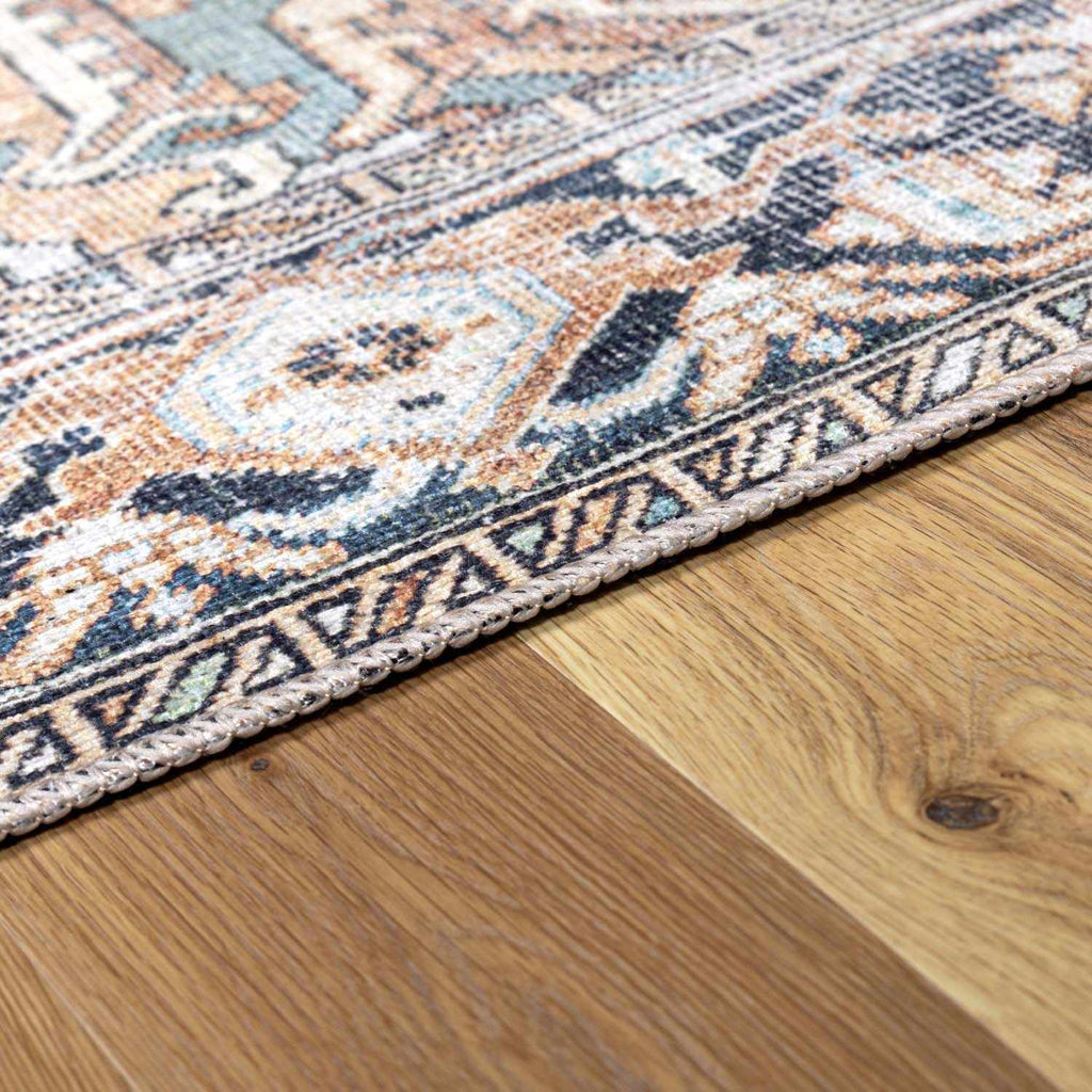 W&F Collection | Green Nisa Tumble Dry Washable Rug