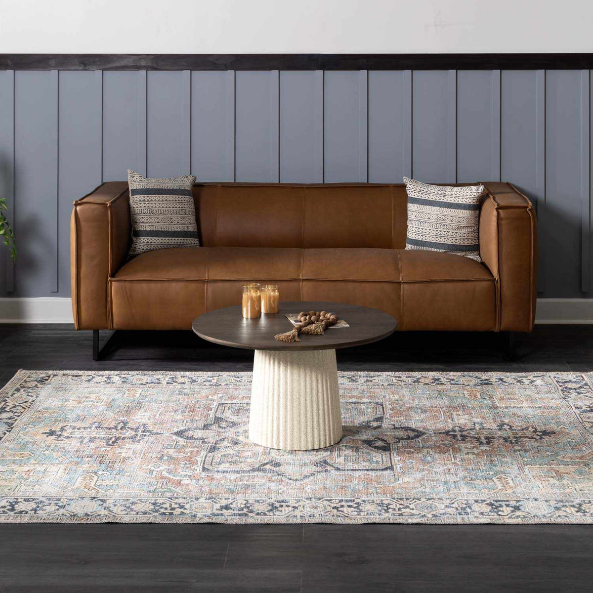 W&F Collection | Green Nisa Tumble Dry Washable Rug