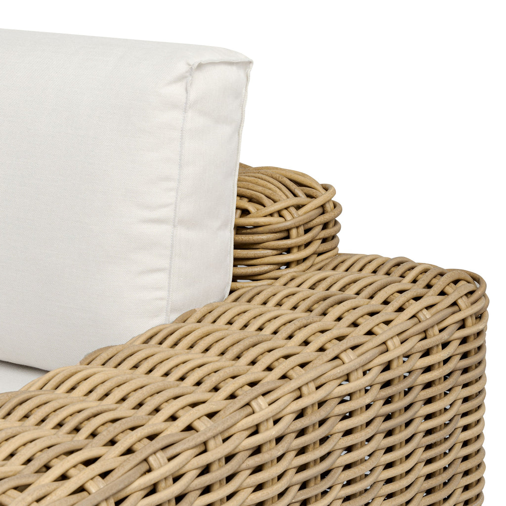 W&F Collection | Puglia 115" Corner Sectional Set with Coffee Table (Sand)