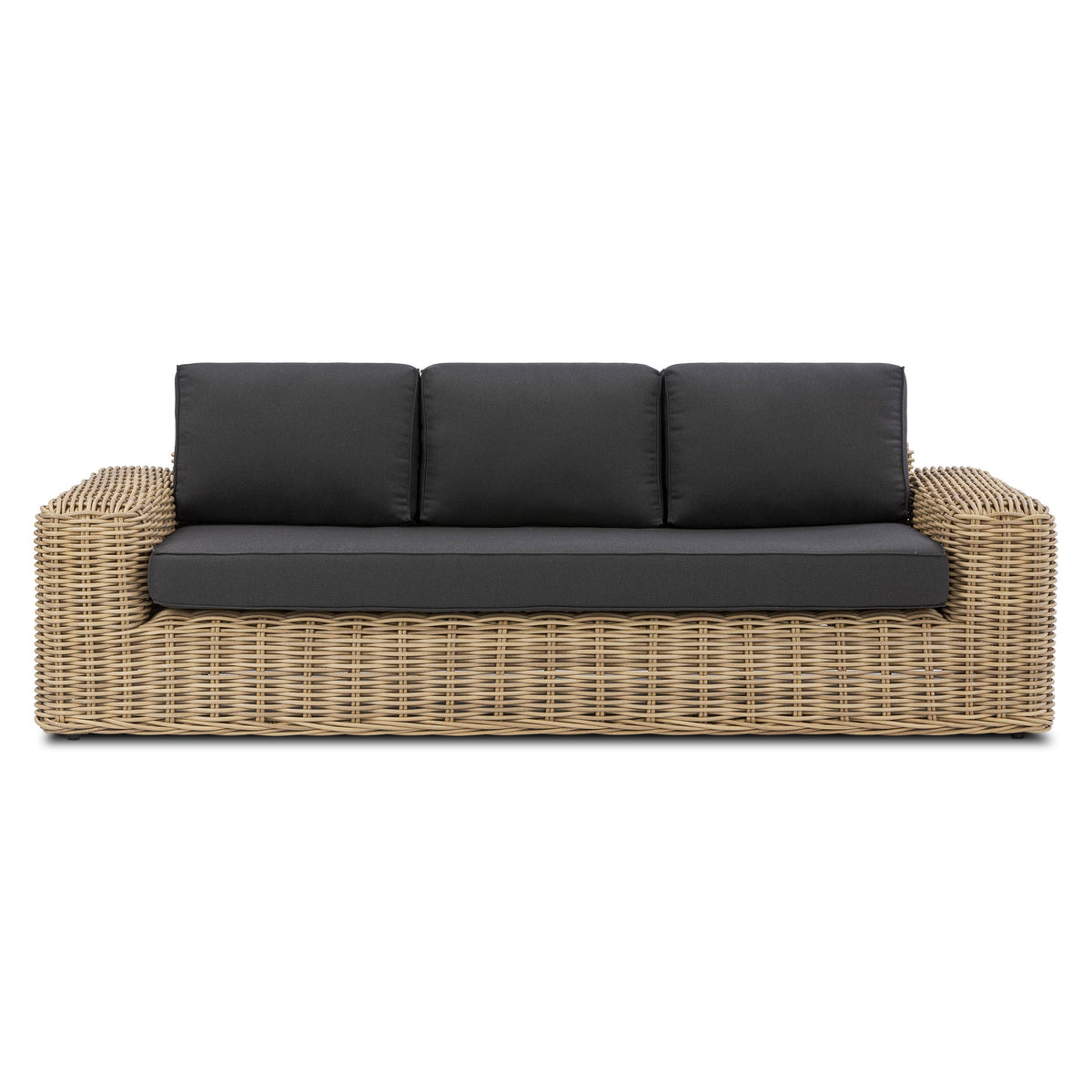 W&F Collection | Puglia 3 Seat Sofa (Dark Grey)