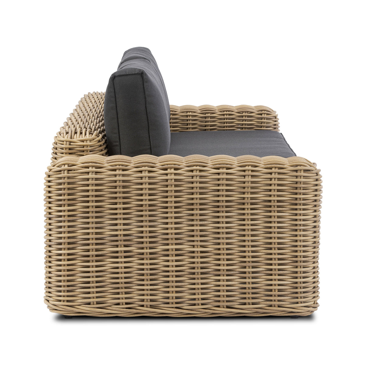 W&F Collection | Puglia 3 Seat Sofa (Dark Grey)