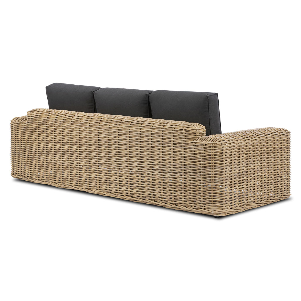 W&F Collection | Puglia 3 Seat Sofa (Dark Grey)