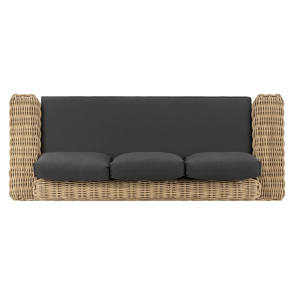 W&F Collection | Puglia 3 Seat Sofa (Dark Grey)