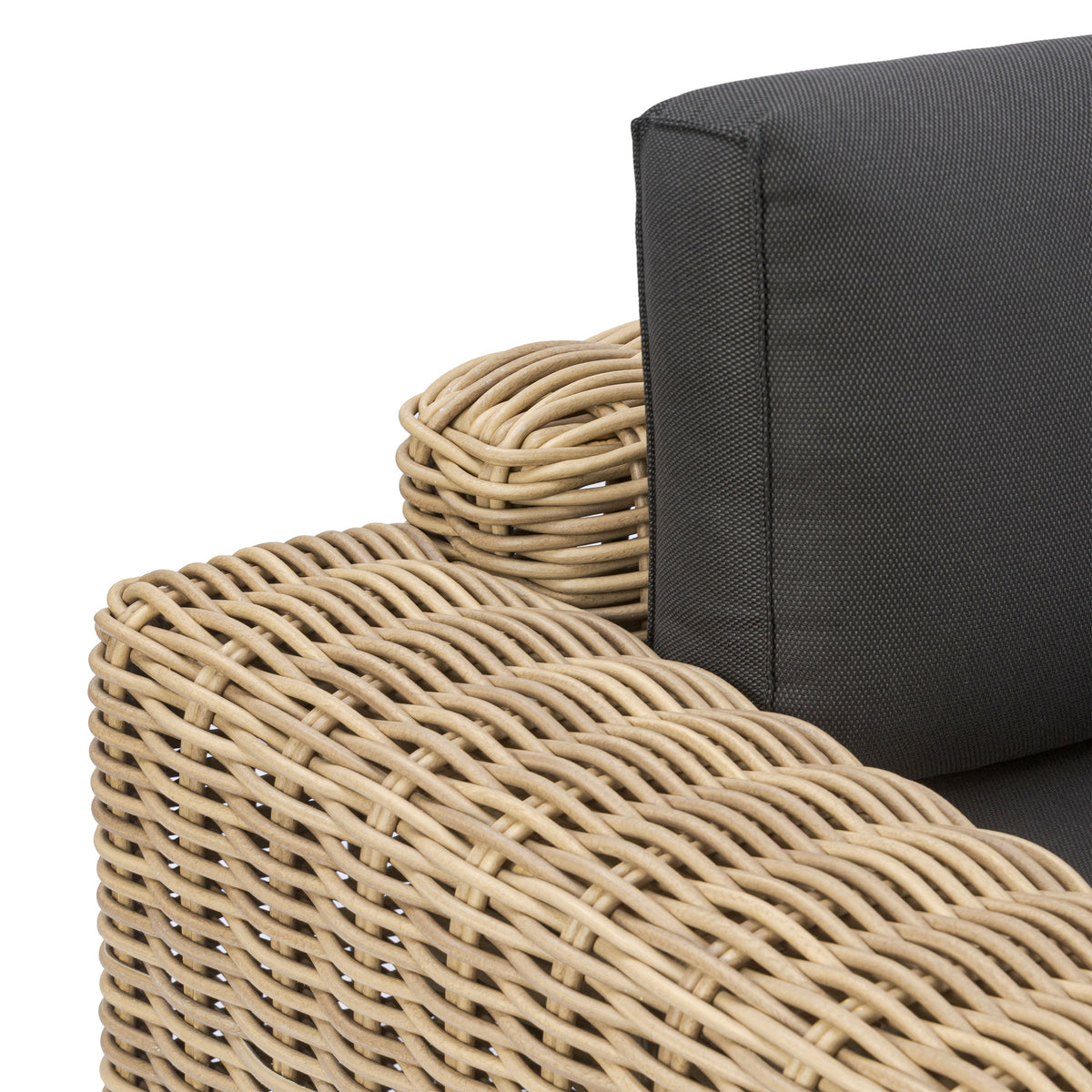 W&F Collection | Puglia 3 Seat Sofa (Dark Grey)